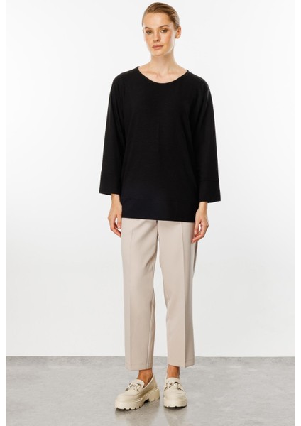 Cepli Tunik Bluz-Siyah