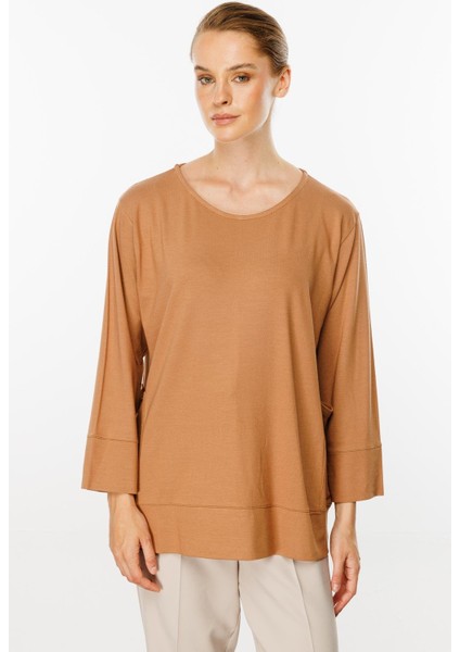 Cepli Tunik Bluz-Tütün
