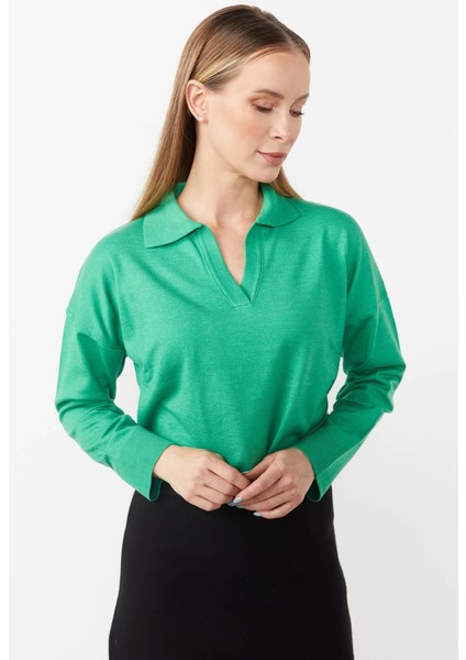 Gömlek Yaka Triko Bluz-Benetton modelleri