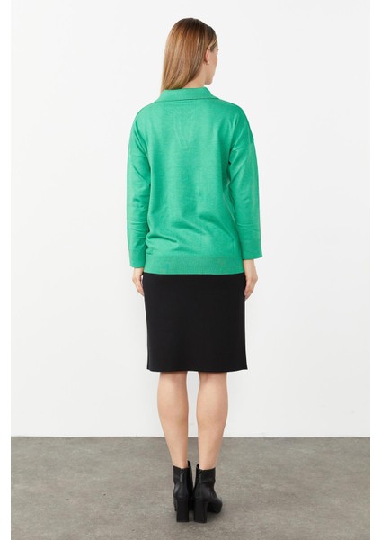 Gömlek Yaka Triko Bluz-Benetton indirimleri