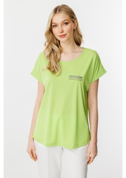 Cep Detaylı Kısa Kol Bluz-Yesil fiyatları