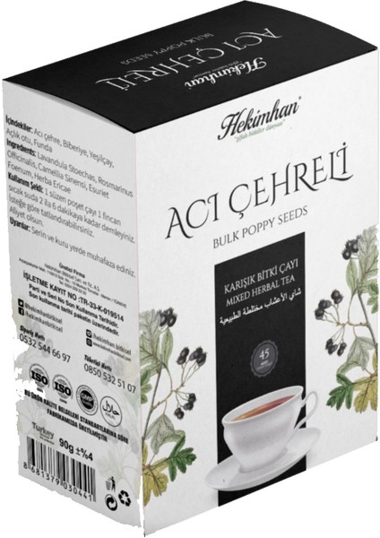 Acı Çehreli Karışık Çay (45'li Süzen Poşet)