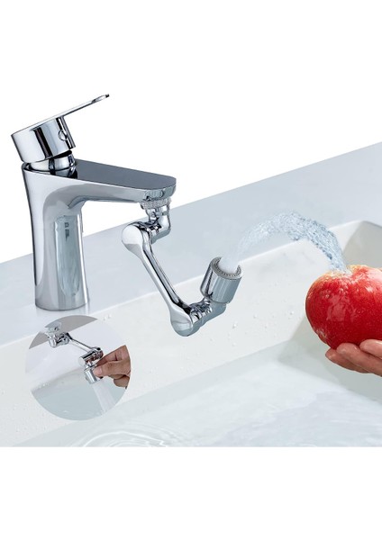 Mutfak Banyo Musluk Başlığı 1080 Derece Dönebilen Fonksiyonel Evrensel modelleri