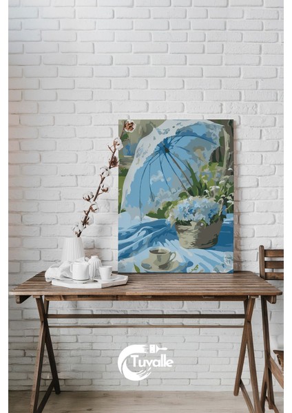 Huzurlu Piknik Sayılarla Boyama Seti, Hobi Seti, 40X50 Tablo, Fırça Boya, Numaralı Tuval