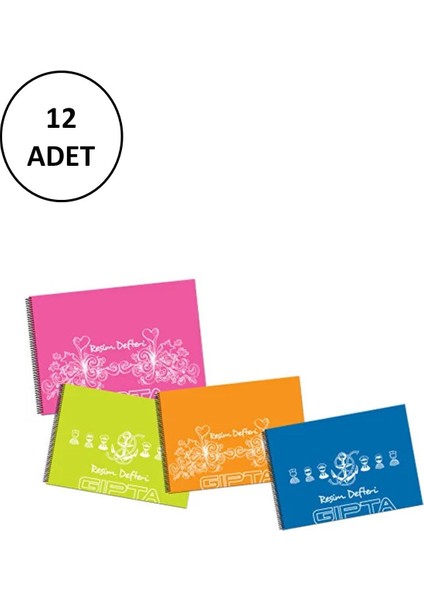 Gıpta Resim Defteri Pp Kapak Spiralli 35X50 cm 25 Yaprak 3-1773000-2011