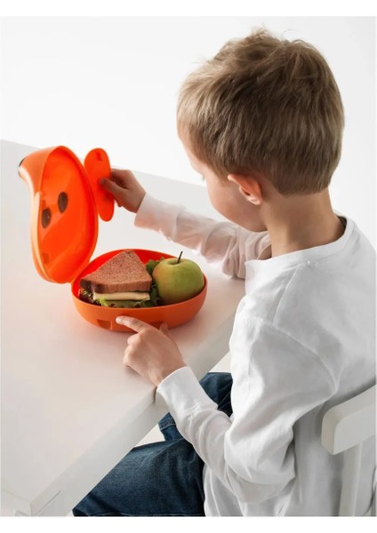 Smaska Çocuk Çatal Bıçak ve Turuncu Saklama Kabı Seti 4 Parça indirimleri