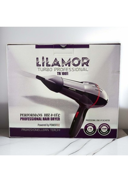 Turbo Profesyonel Fön Makinesi Siyah TR-1001 - Powered By Powertech