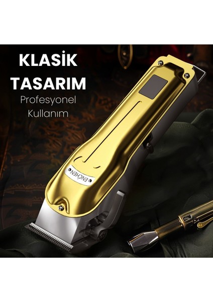 Boost 3 Gold Ayarlanabilir Başlıklı Dijital Göstergeli Şarjlı Profesyonel Saç Kesim Makinesi