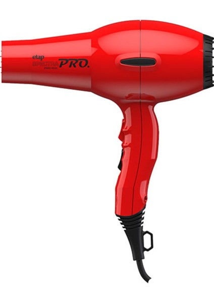 TeknoTrust Yüksek Güçlü Profesyonel Kırmızı Fön Makinesi, 2500W, Hız ve Isı Ayarlı, 220-240 V