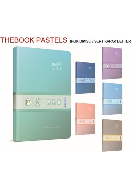 Gıpta Thebook 20X28 Sert Kapak Pastel Defter 400 Yaprak Çizgili