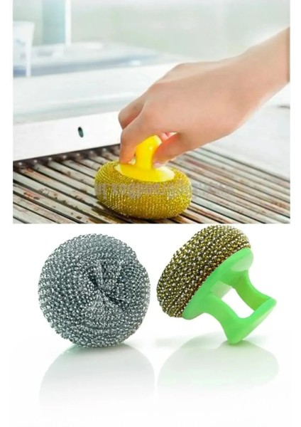 Tutacaklı Paslanmaz Çelik Top Bulaşık Ovma Teli Bulaşık Temizleme Fırçası Yıkama Süngeri modelleri