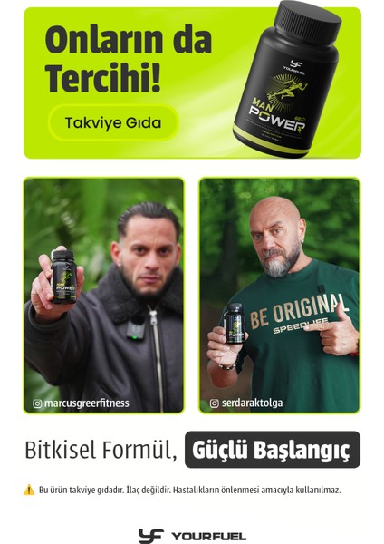 ManPower 40 Günlük | 2 Kutu | 120 Adet | Erkek Takviyesi | YourFuel Bitkisel İçerikli Takviye fiyatları