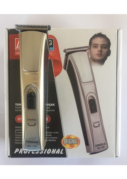 TeknoTrust Titanyum 128T Kablosuz Tıraş Makinesi, şık ve dayanıklı tasarım, kuru kullanım, gri renk