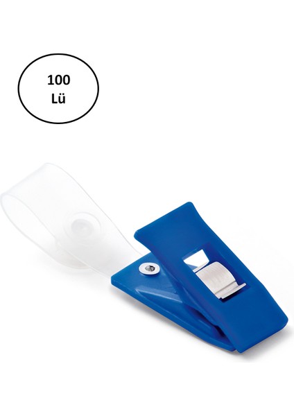 Mas Kart Klipsi Masalı Tip Plastik Lacivert 100 'lü