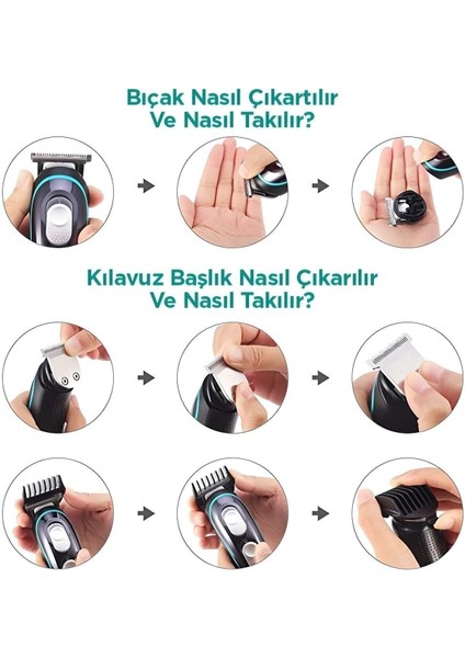 Çok Renkli Profesyonel Saç ve Sakal Kesim Makinesi, Şarjlı, Kuru Kullanım fiyatları