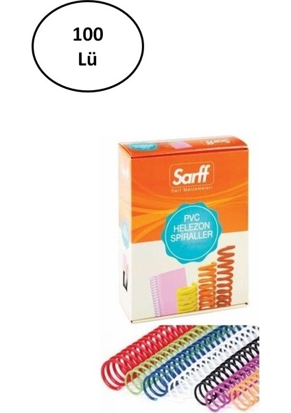 Sarff 4:1 20 mm Helezon Spiral 100 Lü Şeffaf Tel