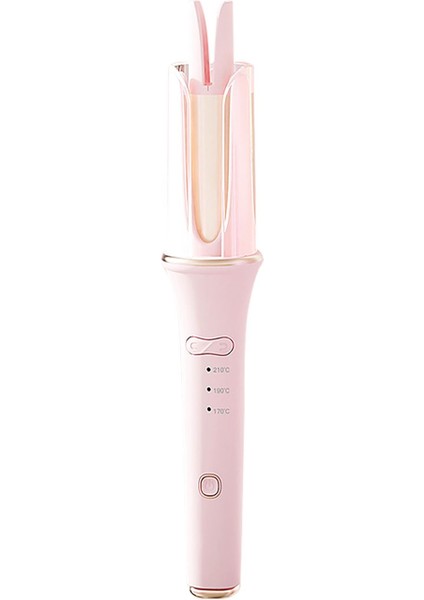 Kalın Dalga Saç Maşası 32mm, Seramik Plaka, Otomatik, Pembe, 210°C, 60mm çap