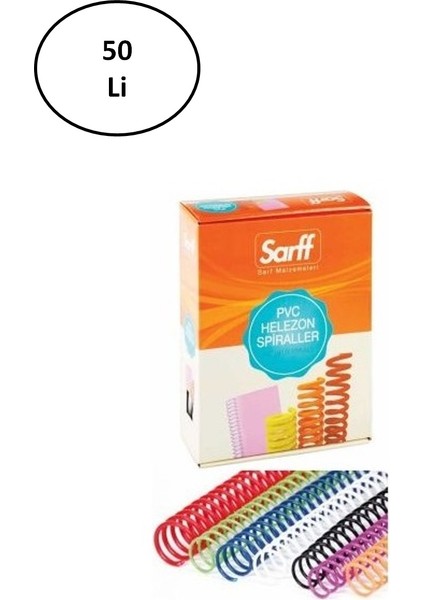 Sarff 4:1 22 mm Helezon Spiral 50 Li Şeffaf Tel