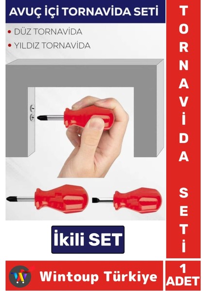 Premium Kompakt Ev Atölye Tamirat Vidalama Mini Çanta Boy Avuç Içi Ikili Tornavida Seti
