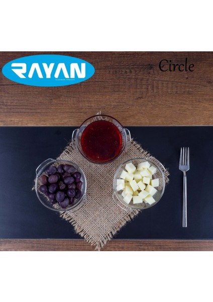 Rayan Circle Tekli Yuvarlak Cam Kahvaltılık