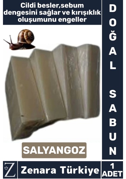 Bitkisel Organik Doğal Saç Yüz Vücut El Kullanım Cilt Sebum Dengesi Sağlayan Sabun Salyangoz