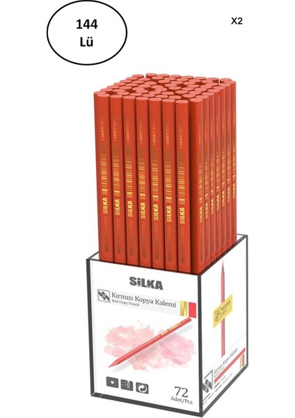 Silka Kırmızı Kopya Kalemi 144'LÜ