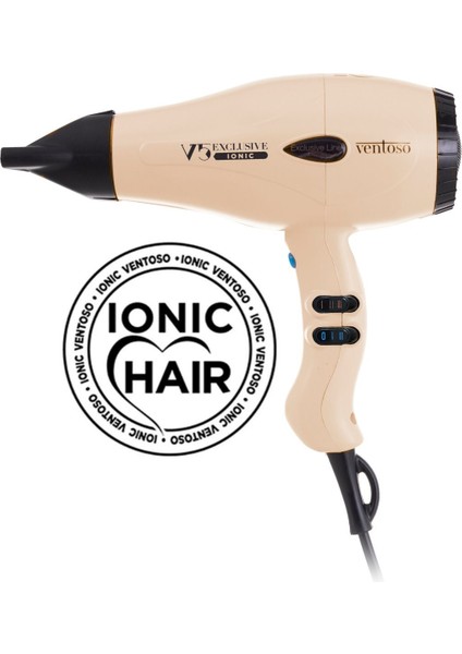 V5 Exclusive Iyonik 2500 W Profesyonel Fön Makinesi Peach