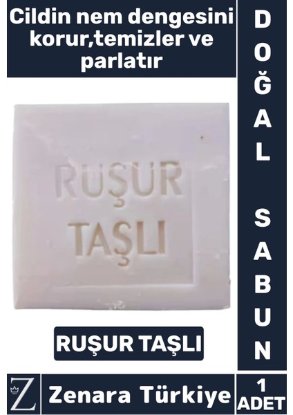 Bitkisel Organik Doğal Saç Yüz Vücut El Kullanım Cilt Temizleyici Parlatıcı Sabun Ruşur Taşlı