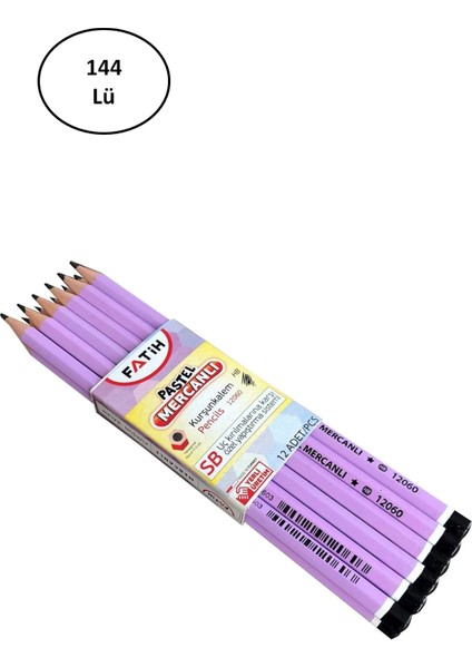 Fatih Kurşun Kalem Pastel Mercanlı 144'LÜ modelleri