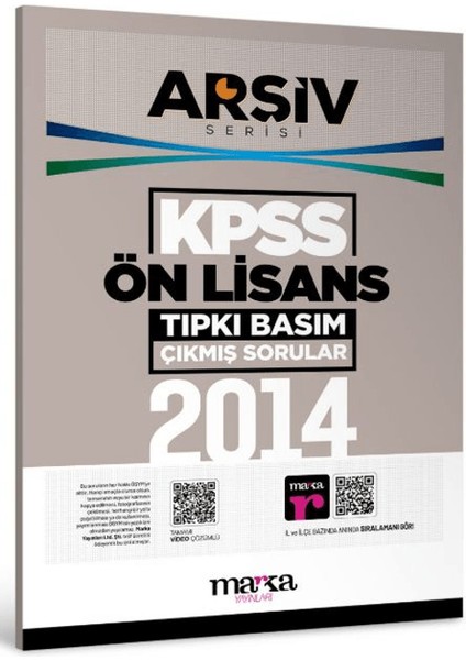 2014 Kpss Ön Lisans Arşiv Serisi Tıpkı Basım Çıkmış Sorular
