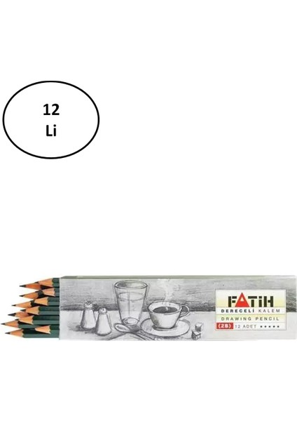 Fatih Dereceli Kurşun Kalem 2b 12 Li