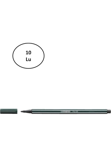 Umut Stabilo Pen 68 Zeytin Yeşili 68/63 10'lu