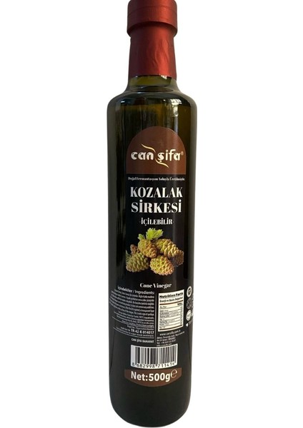 Canşifa İçilebilir Doğal Fermantasyon Kozalak Sirkesi 500 ml
