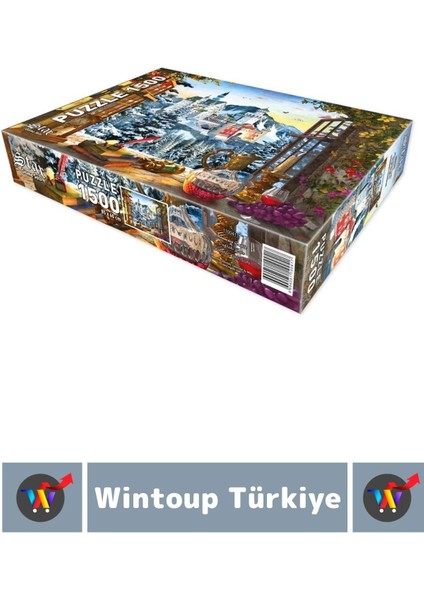 Eğlenceli Eğitici El Göz Görsel Algı Hafıza Beceri Geliştirici 1500 Parça Puzzle Dağdaki Şato fiyatları