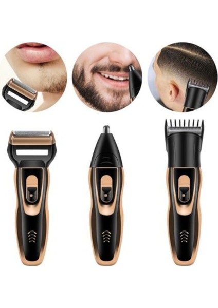 Erkek Tıraş ve Sakal Bakım Seti, Şarjlı, Islak ve Kuru Kullanım, Renk Seçenekleri