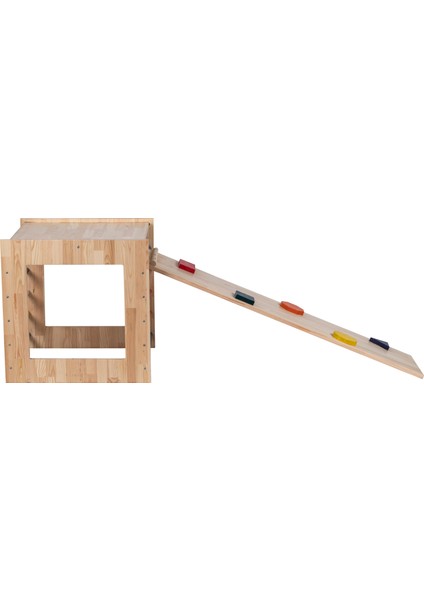 Montessori Kare Pikler + Geometrik Rampa ve Kaydırak Seti (2'li Set)