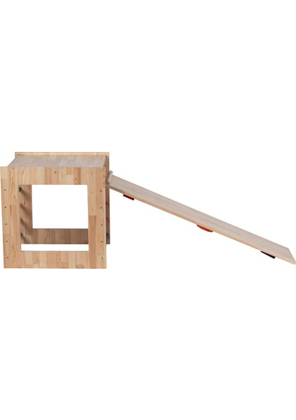 Montessori Kare Pikler + Geometrik Rampa ve Kaydırak Seti (2'li Set)