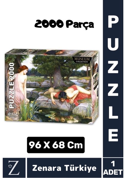 Eğlenceli Eğitici El Göz Görsel Algı Hafıza Beceri Geliştirici 2000 Parça Puzzle Yankı ve Nergis