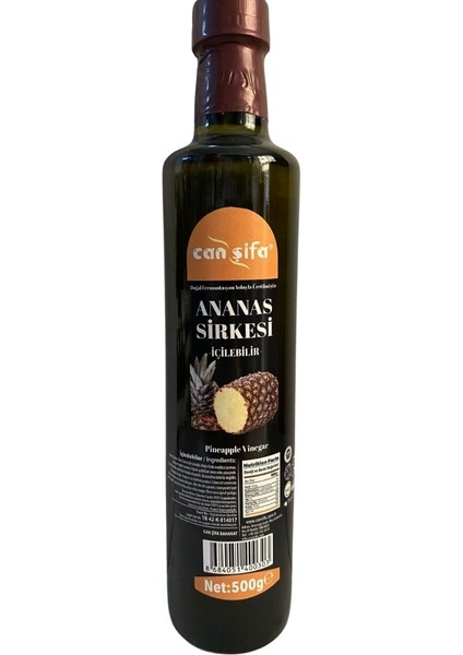 Canşifa İçilebilir Doğal Fermantasyon Ananas Sirkesi 500 ml