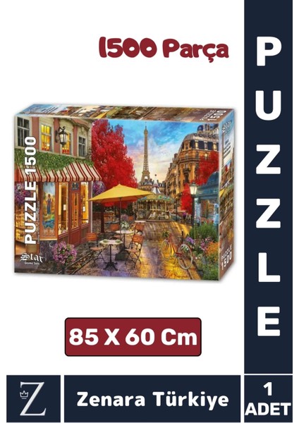 Eğlenceli Eğitici El Göz Görsel Algı Hafıza Beceri Geliştirici 1500 Parça Puzzle Paris'te Akşamüstü