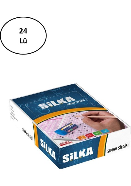 Silka Orta Boy Mavi Sınav Silgisi Art9 24 Lü