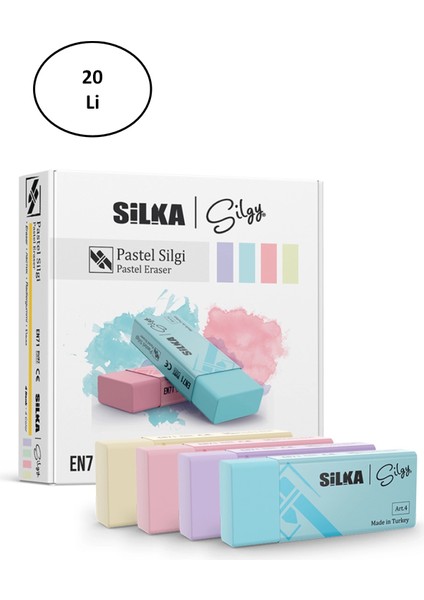 Silka Pastel Silgi 4 Renk 20LI
