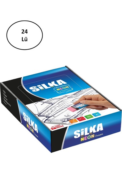 Silka Art.3 Neon Silgi 24'lü Paket