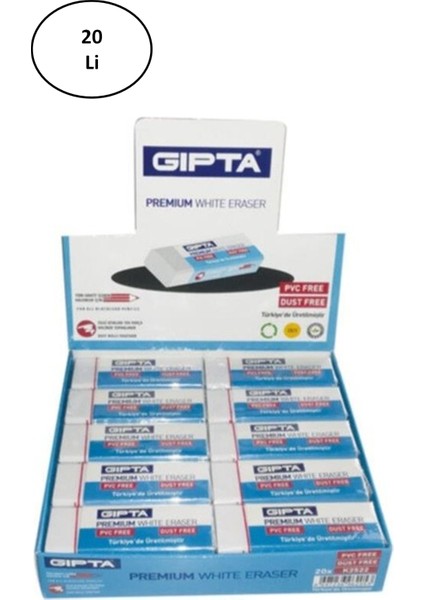 Gıpta Silgi 20'li Pvc Dust Free Beyaz 4-K252200-5001 20'li