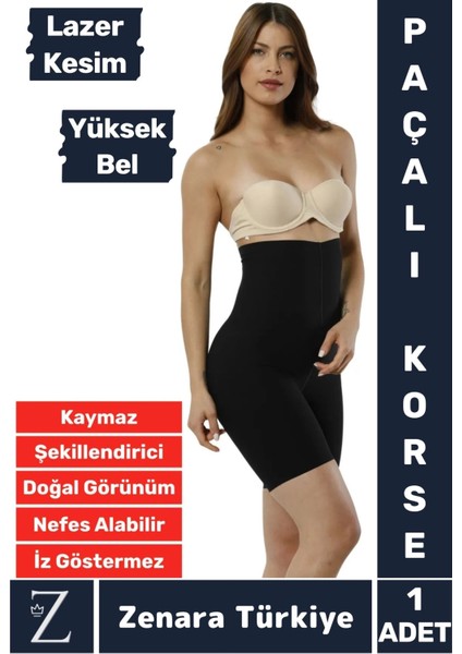 Iz Iç Göstermez Kaymaz Beden Incelten Sıkılaştıran Toparlayan Lazer Kesim Yüksek Bel Paçalı Korse