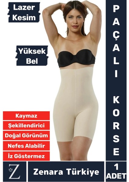Iz Iç Göstermez Kaymaz Beden Incelten Sıkılaştıran Toparlayan Lazer Kesim Yüksek Bel Paçalı Korse