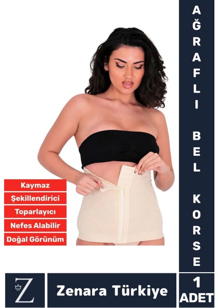 Özel Üretim Iz Iç Göstermez Vücut Şekillendiren Toparlayan Beden Küçülten Ağraflı Bel Korsesi