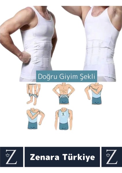 Jinekomasti Dik Duruş Göbek Göğüs Toparlayan Sıkılaştıran Ultra Elastik Erkek Atlet Korse 2 Adet
