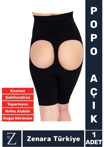 Özel Üretim Gündelik Iç Göstermez Kaymaz Vücut Şekillendiren Sıkılaştıran Toparlayan Popo Açık Korse