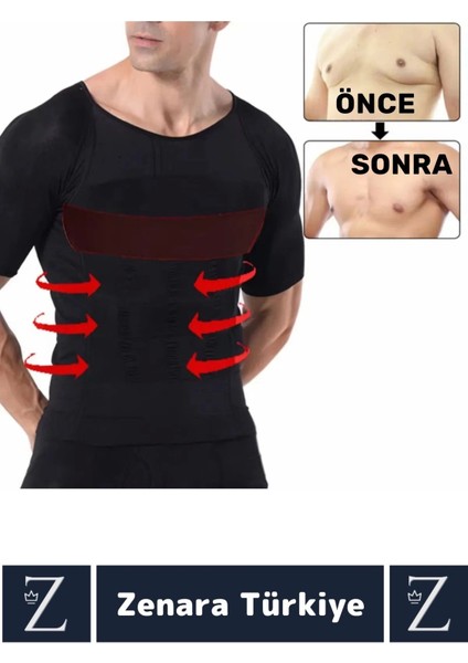 Jinekomasti Dik Duruş Göğüs Göbek Toparlayan Sıkılaştıran Ultra Esnek Erkek Fanila Korse 2 Adet